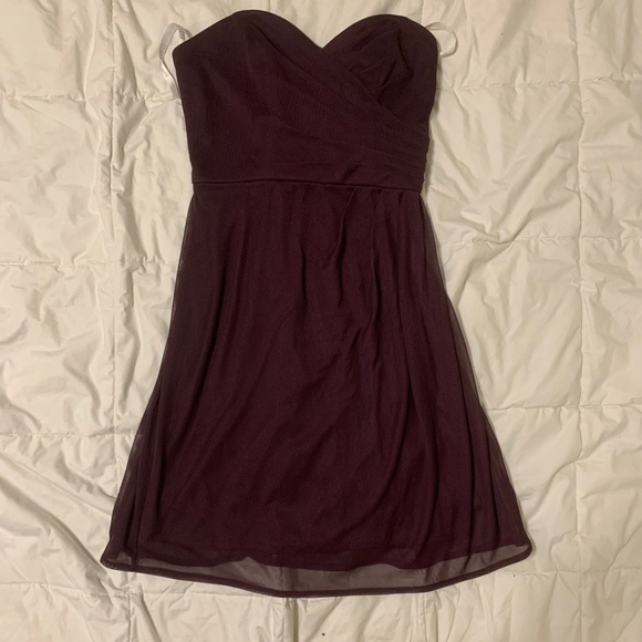 DAVIDS BRIDAL, worn once, perfect condition Strapless Dress, Sz 2 - Picture 1 of 6